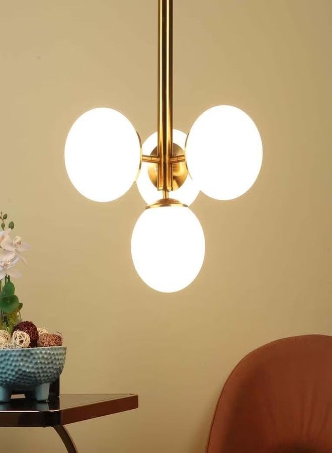 GAUVIK GAU-780 Cluster Hanging Lamp Chandelier with Bulb Light for Dining Room, Dining Room, Living Room, Bedroom, Restaurent, Cafe .Golden - Image 4